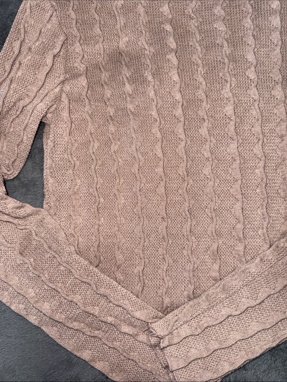 Zara Beige Cable Knit Turtleneck Sweater - Picture 3 of 3